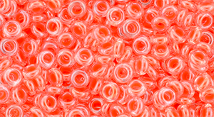 TOHO Demi Round 8/0 3mm Tube 2.5" : Luminous Neon Salmon