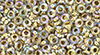 TOHO Demi Round 8/0 3mm : Gold-Lined Rainbow Crystal