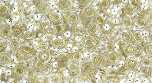TOHO Demi Round 8/0 3mm : PermaFinish - Silver-Lined Crystal