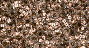 TOHO Demi Round 8/0 3mm : PermaFinish - Copper-Lined Crystal