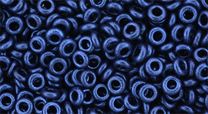 TOHO Demi Round 8/0 3mm : HYBRID Metallic Suede - Blue