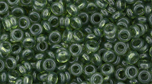 TOHO Demi Round 8/0 3mm Tube 2.5" : HYBRID ColorTrends: Transparent - Green Flash