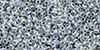 TOHO Demi Round 11/0 2.2mm : Inside-Color Rainbow Crystal/Gray-Lined