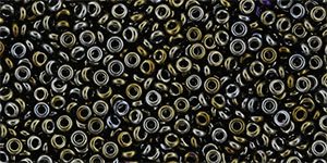 TOHO Demi Round 11/0 2.2mm Tube 2.5" : Metallic Iris - Brown