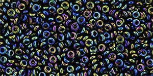 TOHO Demi Round 11/0 2.2mm Tube 2.5" : Metallic Rainbow Iris