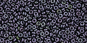 TOHO Demi Round 11/0 2.2mm Tube 2.5" : Metallic Amethyst Gun Metal