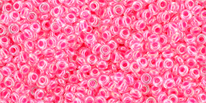 TOHO Demi Round 11/0 2.2mm Tube 2.5" : Luminous Neon Pink
