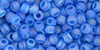 TOHO Round 6/0 Tube 2.5" : Transparent-Rainbow Frosted Aquamarine
