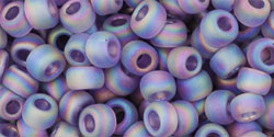 TOHO Round 6/0 Tube 5.5" : Transparent Rainbow Frosted Lt Tanzanite