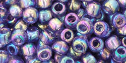 TOHO Round 6/0 Tube 2.5" : Transparent Rainbow Sugar Plum