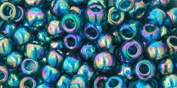 TOHO Round 6/0 Tube 5.5" : Transparent-Rainbow Teal