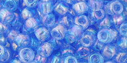 TOHO Round 6/0 Tube 5.5" : Transparent-Rainbow Lt Sapphire