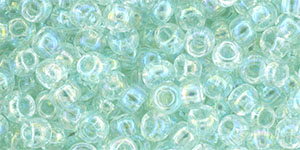 TOHO Round 6/0 Tube 2.5" : Transparent-Rainbow Aqua Frost