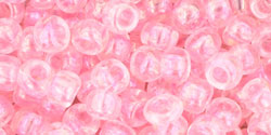 TOHO Round 6/0 Tube 5.5" : Transparent-Rainbow Ballerina Pink