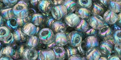 TOHO Round 6/0 Tube 5.5" : Transparent-Rainbow Black Diamond