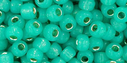TOHO Round 6/0 Tube 2.5" : Silver-Lined Milky Teal