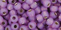 TOHO Round 6/0 Tube 2.5" : Silver-Lined Milky Amethyst