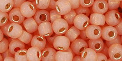 TOHO Round 6/0 Tube 5.5" : Silver-Lined Milky Peach