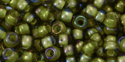 TOHO Round 6/0 Tube 2.5" : Inside-Color Luster Black Diamond/Opaque Yellow-Lined