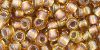 TOHO Round 6/0 Tube 2.5" : Gold-Lined Topaz