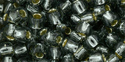 TOHO Round 6/0 Tube 2.5" : Silver-Lined Black Diamond