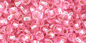 TOHO Round 6/0 Tube 2.5" : Silver-Lined Pink