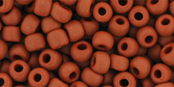 TOHO Round 6/0 Tube 5.5" : Opaque-Frosted Terra Cotta