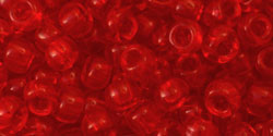 TOHO Round 6/0 Tube 5.5" : Transparent Siam Ruby