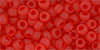 TOHO Round 6/0 Tube 2.5" : Transparent-Frosted Lt Siam Ruby