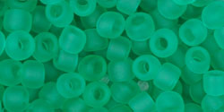 TOHO Round 6/0 Tube 5.5" : Transparent-Frosted Dk Peridot