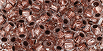 TOHO Round 6/0 Tube 2.5" : Copper-Lined Crystal