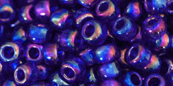 TOHO Round 6/0 Tube 5.5" : Transparent-Rainbow Cobalt