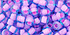 TOHO Round 6/0 : Inside-Color Aqua/Bubble Gum Pink-Lined