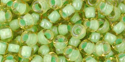 TOHO Round 6/0 Tube 2.5" : Inside-Color Jonquil/Mint Julep-Lined