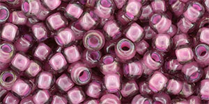 TOHO Round 6/0 Tube 2.5" : Inside-Color Lt Amethyst/Pink-Lined