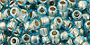 TOHO Round 6/0 Tube 2.5" : Gold-Lined Aqua