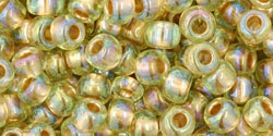 TOHO Round 6/0 Tube 2.5" : Gold-Lined Rainbow Lt Jonquil