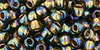 TOHO Round 6/0 Tube 2.5" : Gold-Lined Rainbow Black Diamond