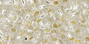 TOHO Round 6/0 : PermaFinish - Silver-Lined Transparent Crystal