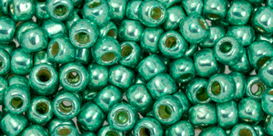 TOHO Round 6/0 Tube 2.5" : PermaFinish - Galvanized Green Teal