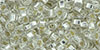 TOHO - Square Hole Round 6/0 : Silver-Lined Crystal