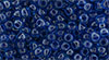 TOHO Round 8/0 Tube 2.5" : Inside-Color Crystal/Deep Blue-Lined