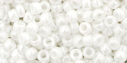 TOHO Round 8/0 Tube 5.5" : Opaque-Lustered White