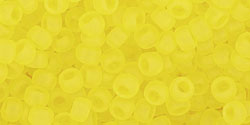 TOHO Round 8/0 Tube 5.5" : Transparent-Frosted Lemon