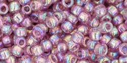 TOHO Round 8/0 Tube 2.5" : Transparent Rainbow Lt Amethyst