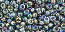 TOHO Round 8/0 Tube 2.5" : Transparent-Rainbow Gray