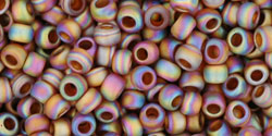 TOHO Round 8/0 Tube 2.5" : Transparent-Rainbow Frosted Smoky Topaz