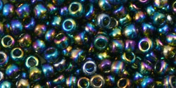 TOHO Round 8/0 Tube 2.5" : Transparent-Rainbow Olivine