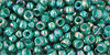 TOHO Round 8/0 Tube 2.5" : Inside-Color Rainbow Lt Sapphire/Opaque Teal-Lined