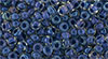 TOHO Round 8/0 Tube 2.5" : Inside-Color Luster Crystal/Capri Blue-Lined